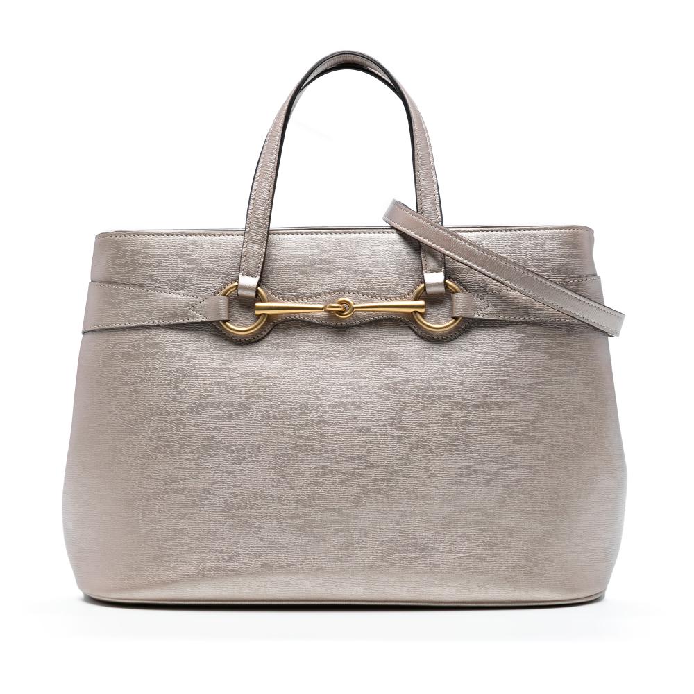 Gucci AB Gucci Gold Calf Leather Bright Bit Satchel Italy