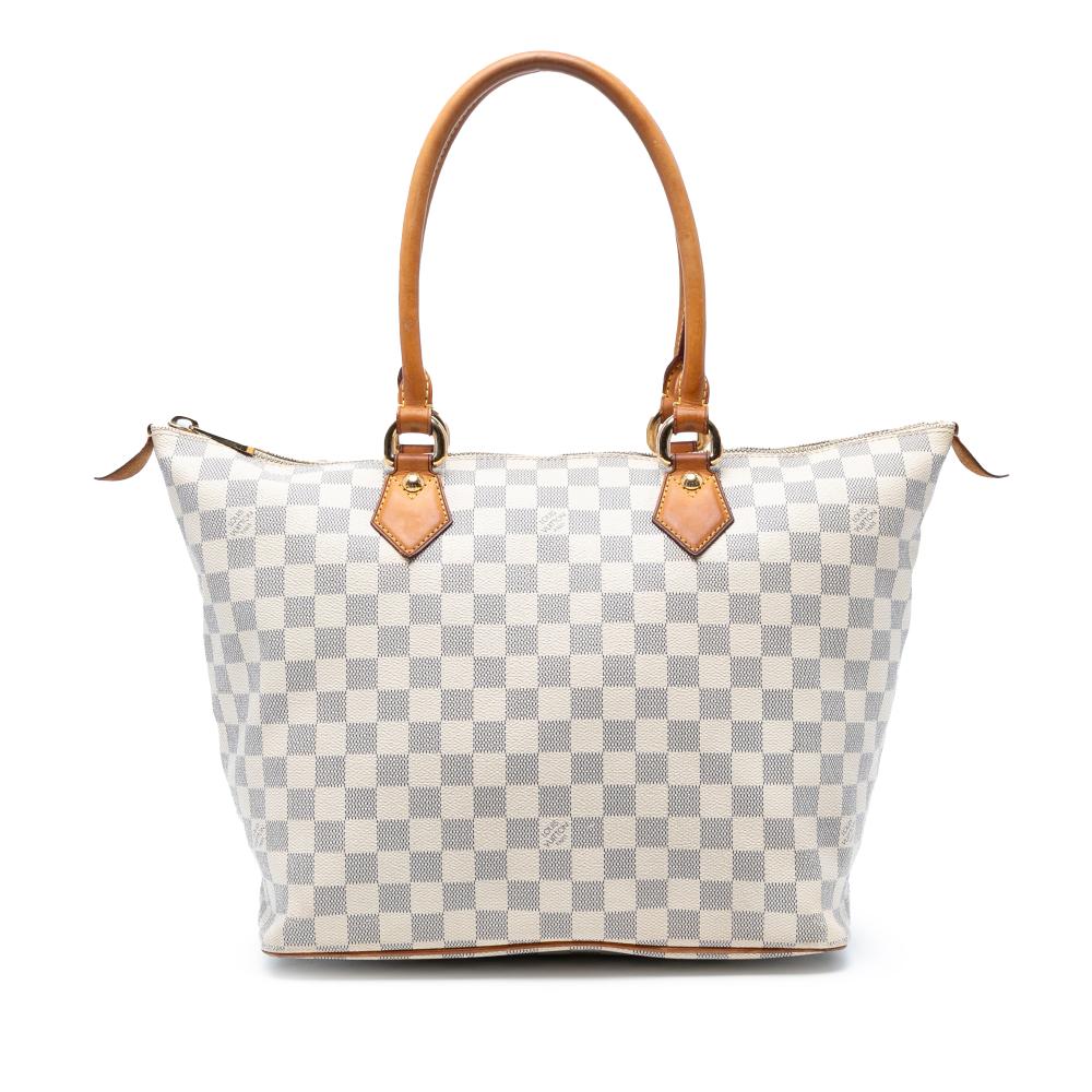 Louis Vuitton B Louis Vuitton White Damier Canvas Fabric Damier Azur Saleya MM France