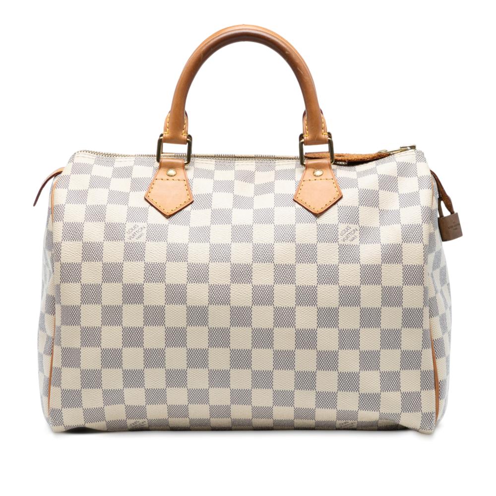 Louis Vuitton B Louis Vuitton White Damier Canvas Fabric Damier Azur Speedy 30 France