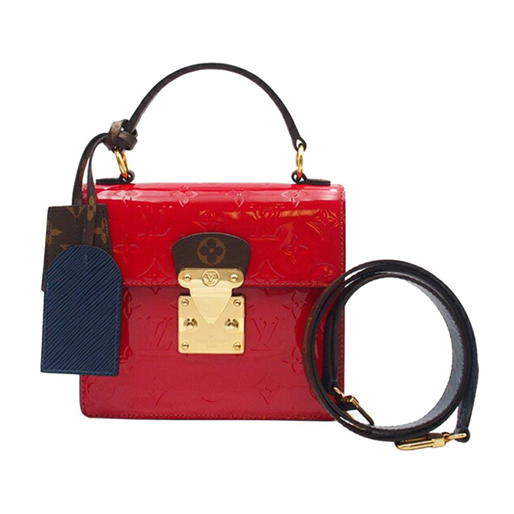 Louis Vuitton B Louis Vuitton Red Vernis Leather Leather Monogram Vernis Spring Street Italy