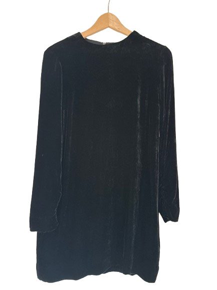 Cos Black velvet dress