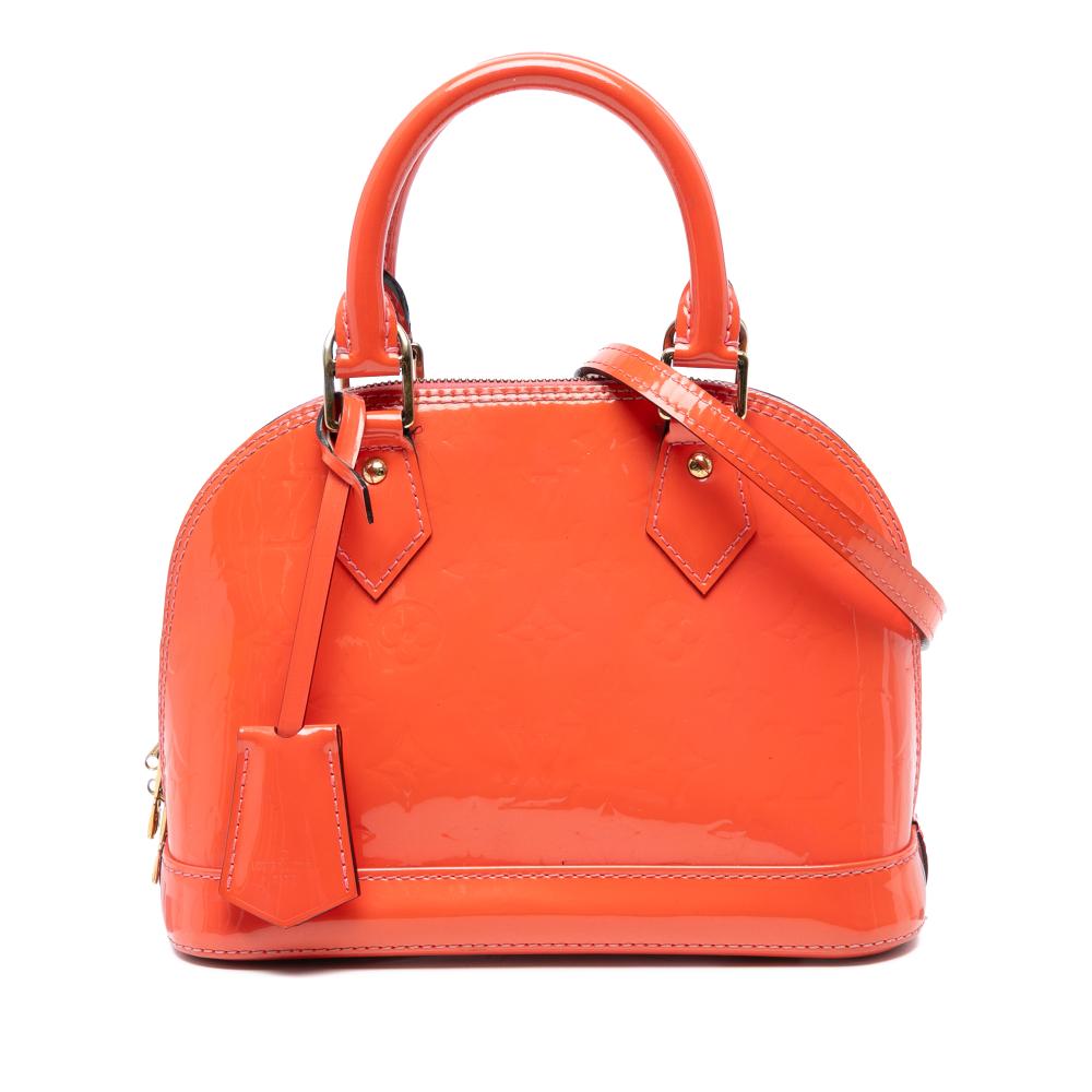 Louis Vuitton B Louis Vuitton Orange Vernis Leather Leather Monogram Vernis Alma BB France
