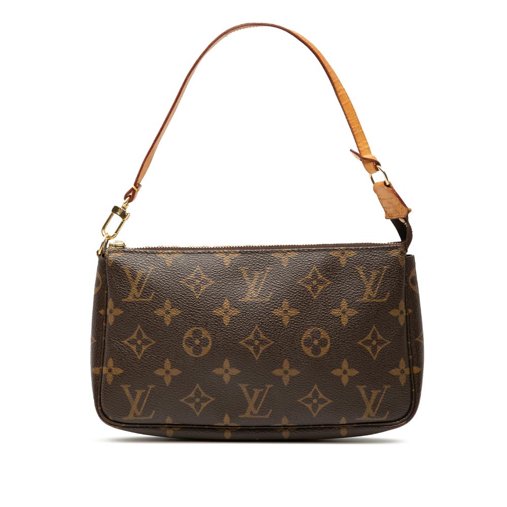Louis Vuitton B Louis Vuitton Brown Monogram Canvas Fabric Monogram Pochette Accessoires France