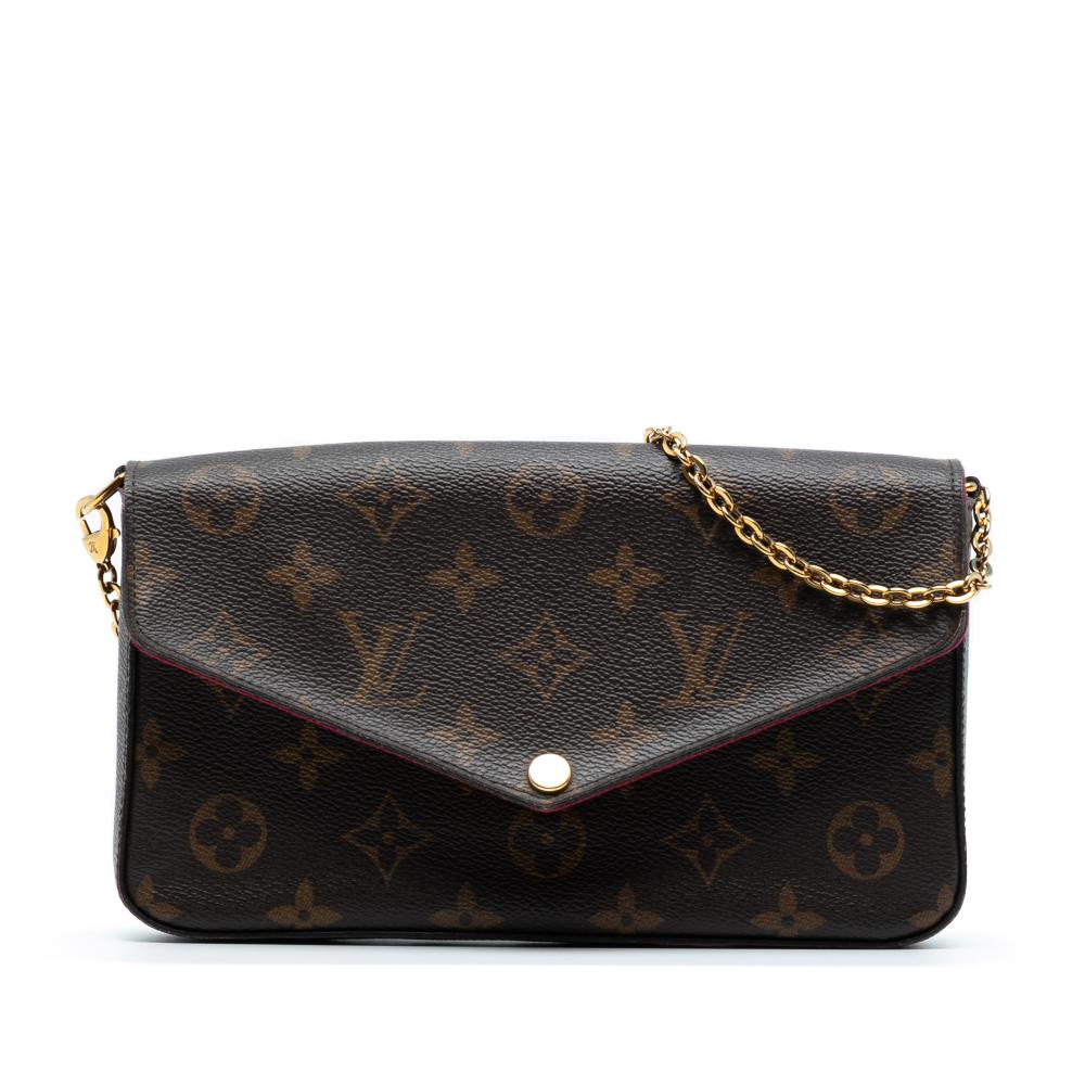Louis Vuitton AB Louis Vuitton Brown Monogram Canvas Fabric Monogram Pochette Felicie Spain