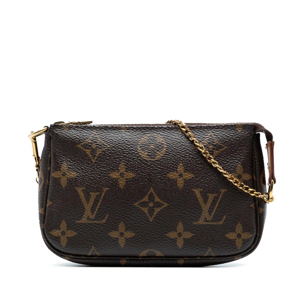 Louis Vuitton B Louis Vuitton Brown Monogram Canvas Fabric Monogram Mini Pochette Accessoires France