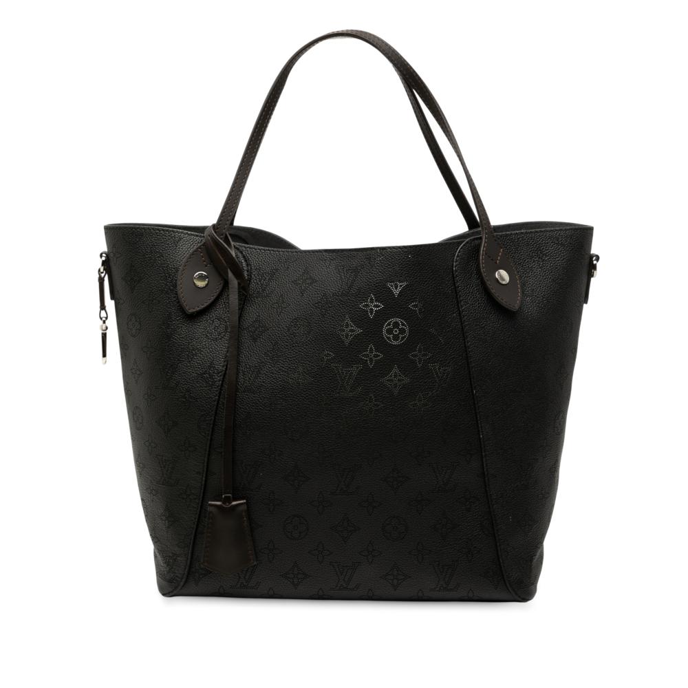Louis Vuitton B Louis Vuitton Black Calf Leather Monogram Mahina Hina MM France