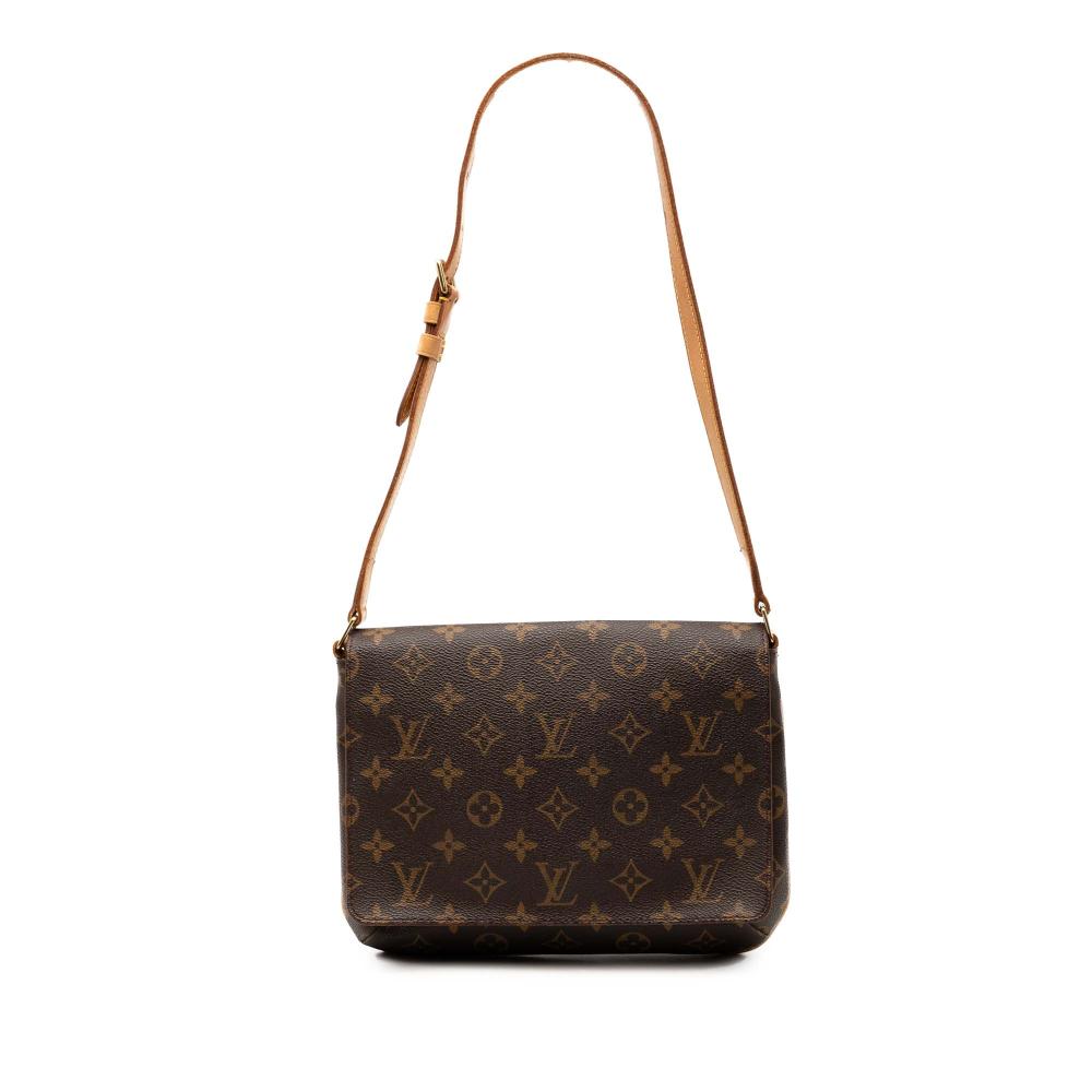 Louis Vuitton B Louis Vuitton Brown Monogram Canvas Fabric Monogram Musette Tango Short Strap France