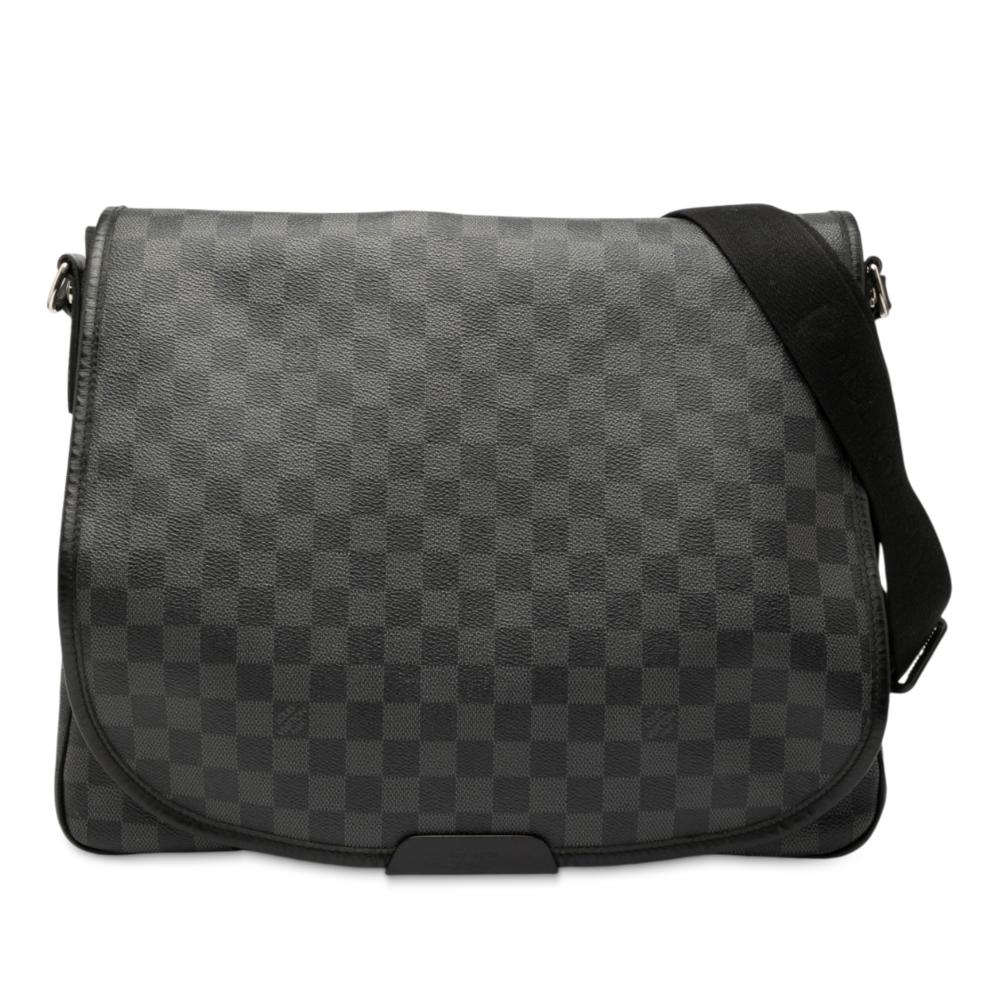 Louis Vuitton B Louis Vuitton Black Damier Canvas Fabric Damier Graphite Daniel GM France