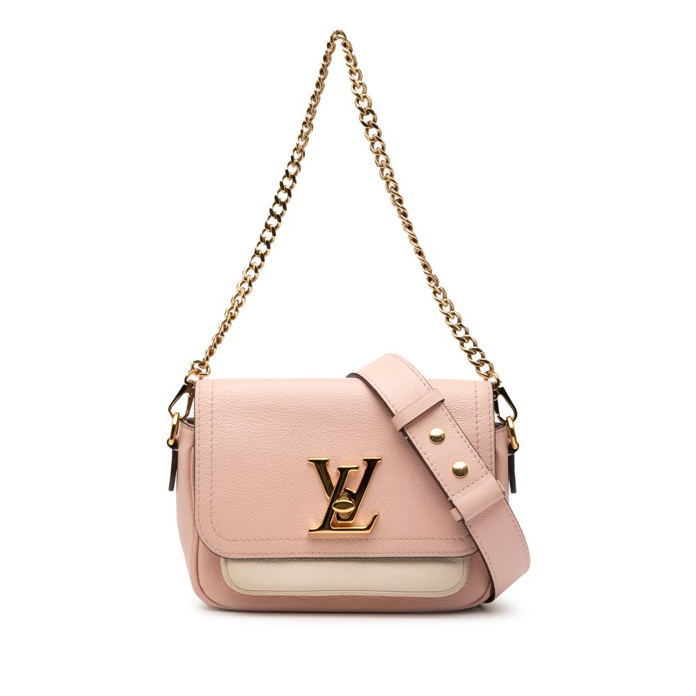 Louis Vuitton B Louis Vuitton Pink Light Pink Calf Leather Grained skin Lockme Tender France
