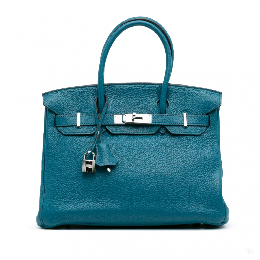 Hermès Birkin 30 Togo Leather Top-handle Bag Cobalt