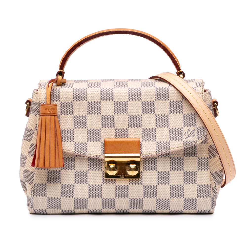 Louis Vuitton AB Louis Vuitton White Damier Canvas Canvas Damier Azur Croisette France