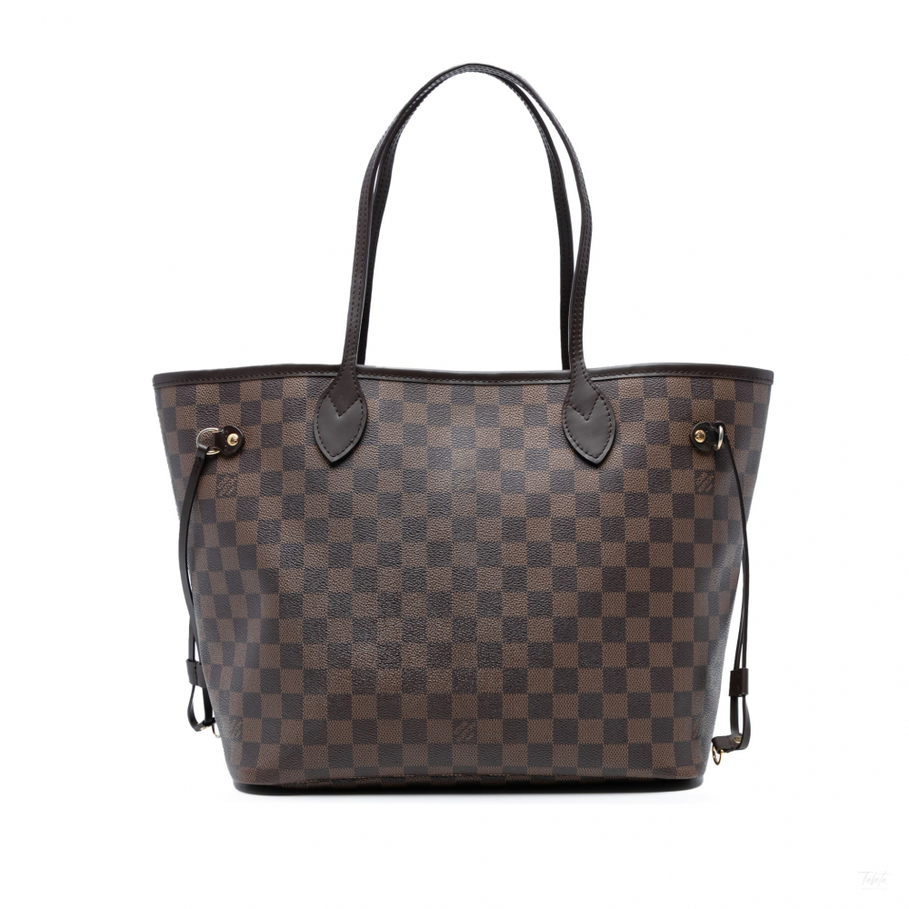 Louis Vuitton Neverfull MM Canvas Pre-2013 Shopper Shoulder Bag Damier Ebene