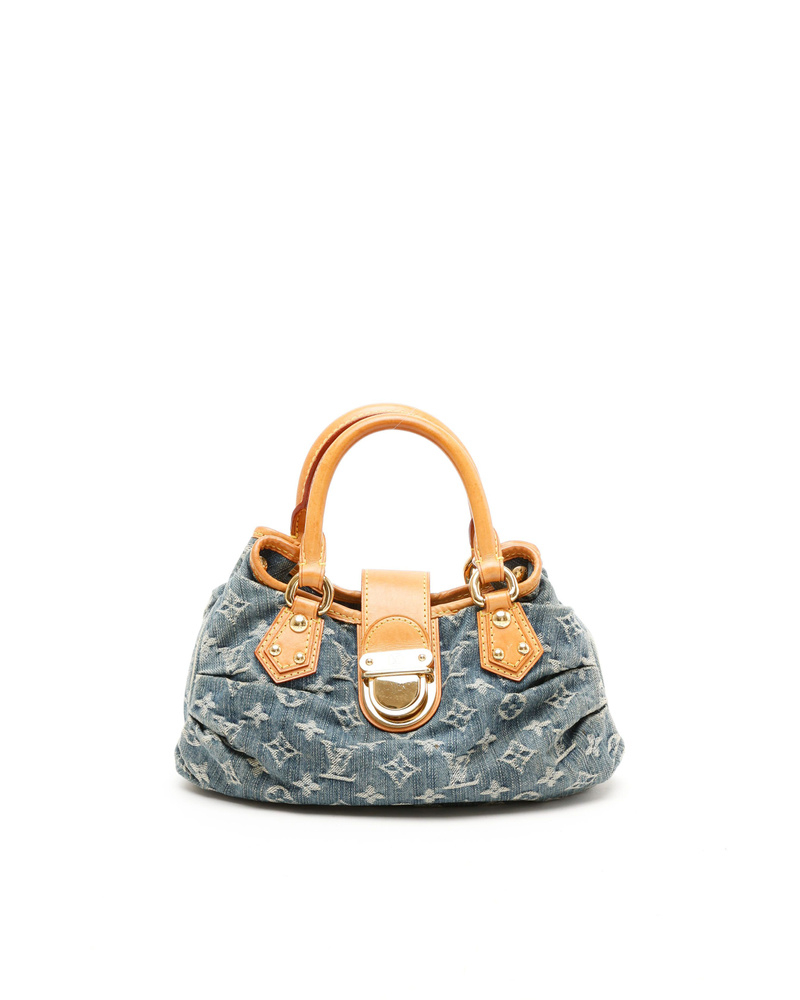 Louis Vuitton Monogram Denim Pleaty Handbag