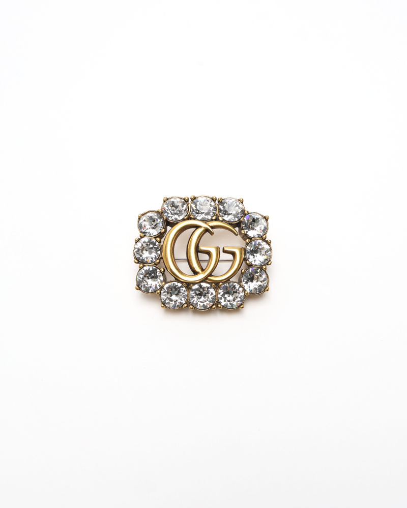 Gucci Rhinestone Brooch