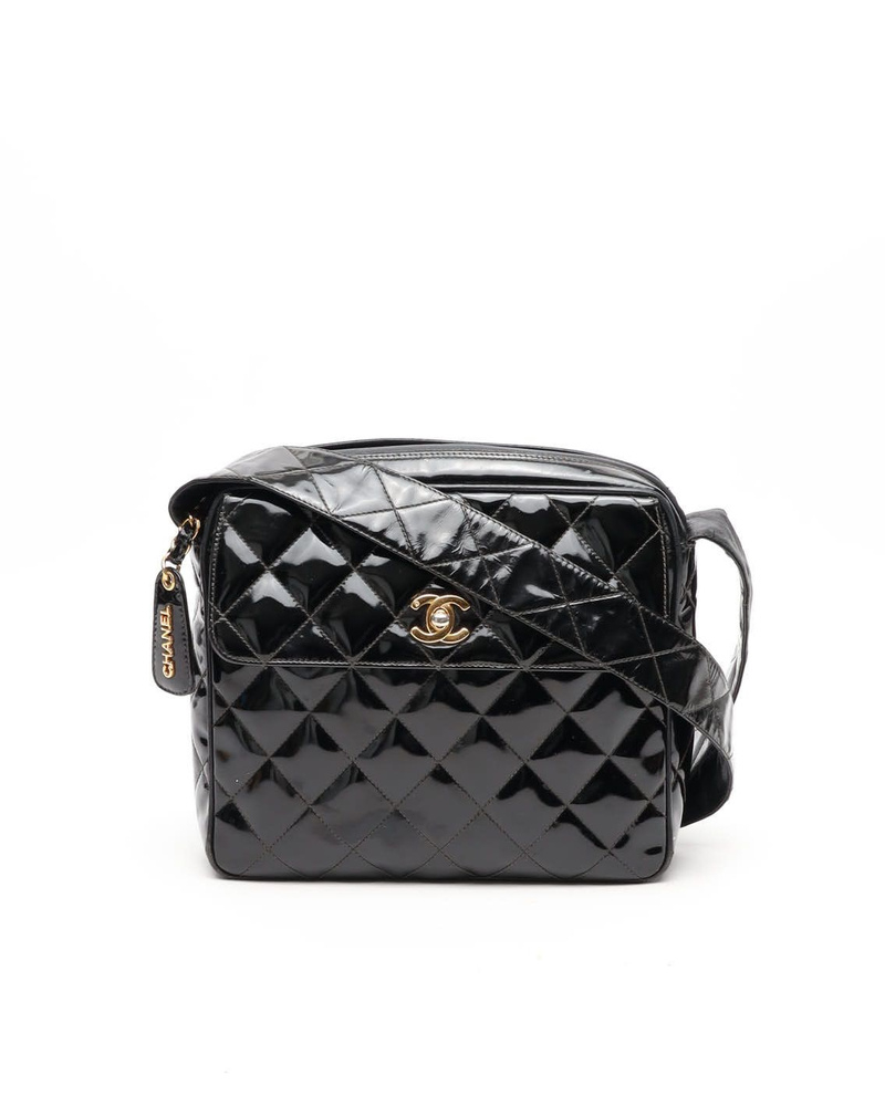 Chanel Patent CC Camera Bag