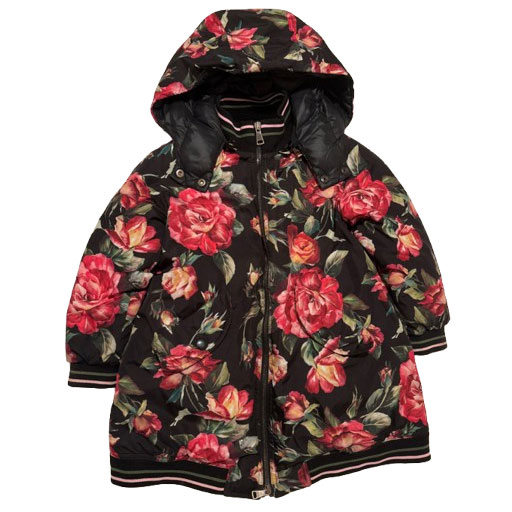 Dolce&Gabbana Daunen-Federjacke mit Blumendruck