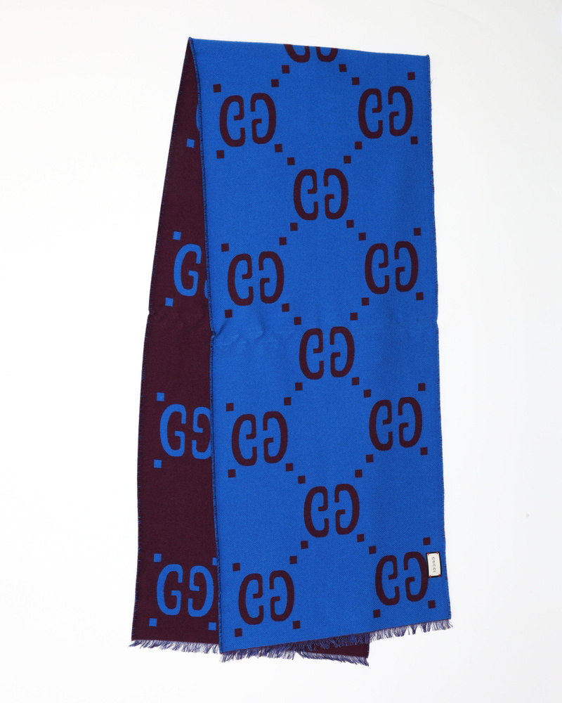 Gucci Jumbo GG Jacquard Wool/Silk Scarf