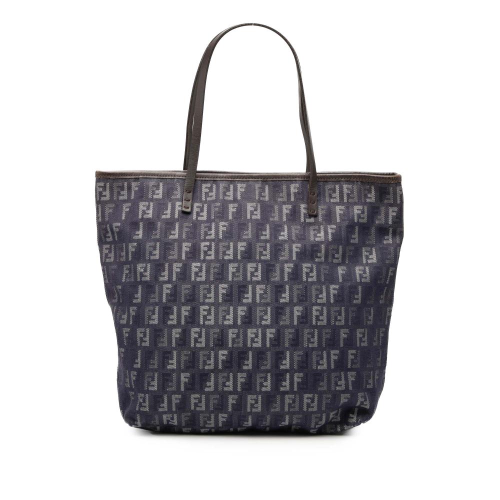 Fendi B Fendi Blue Denim Denim Fabric Zucchino Tote Italy