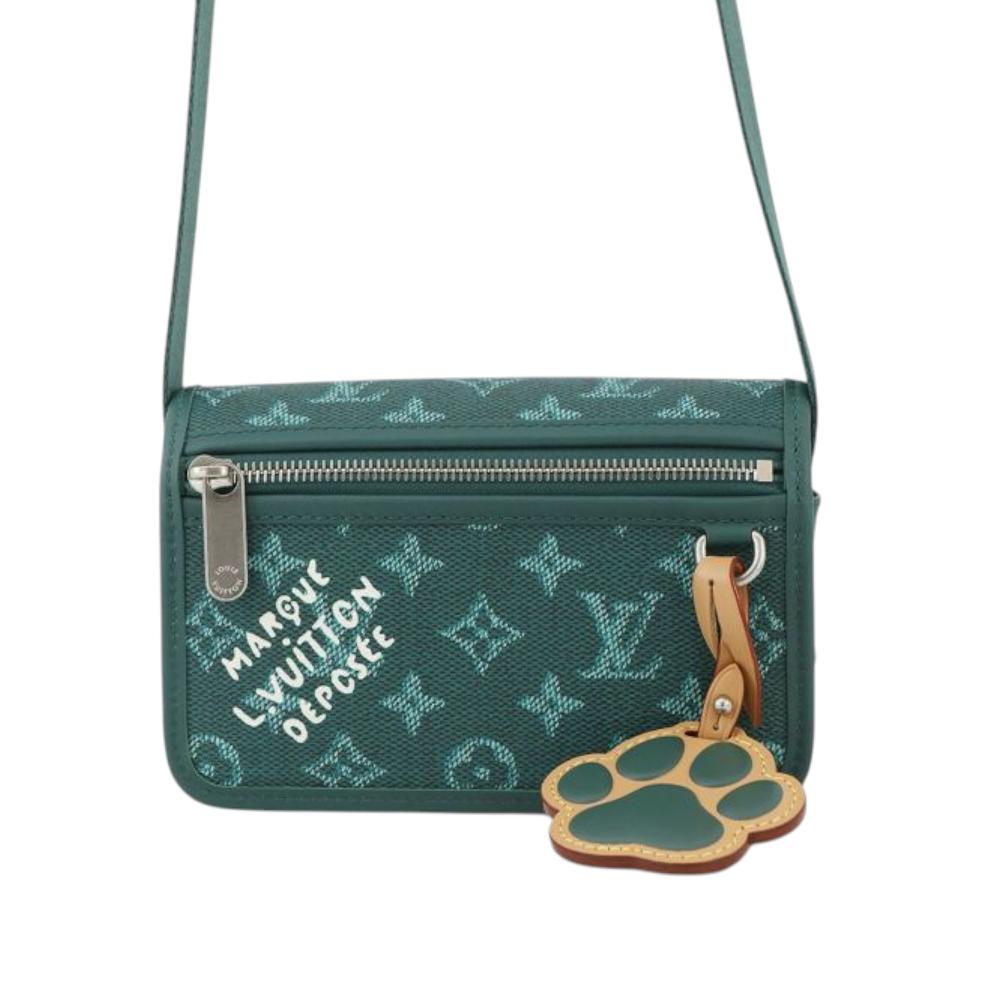 Louis Vuitton AB Louis Vuitton Green Canvas Fabric Monogram Heritage Bosphore Wearable Wallet Italy