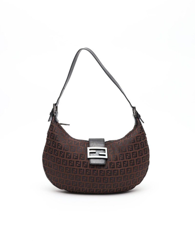 Fendi Zucca Croissant Hobo Bag