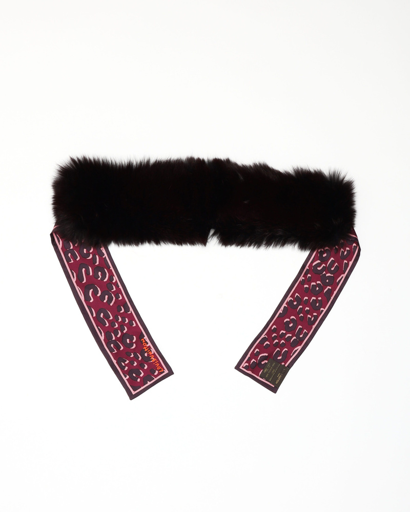 Louis Vuitton Fur Silk Scarf