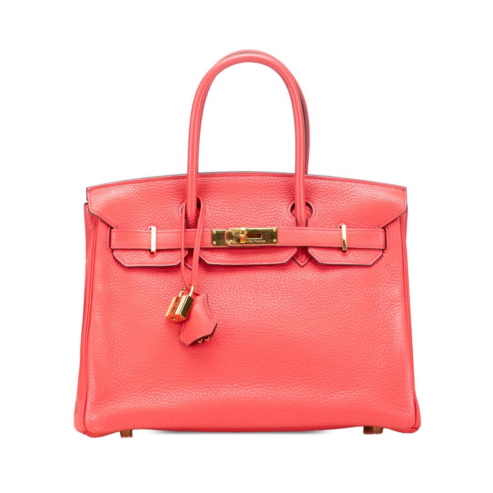 Hermès B Hermès Pink Calf Leather Clemence Birkin Retourne 30 France