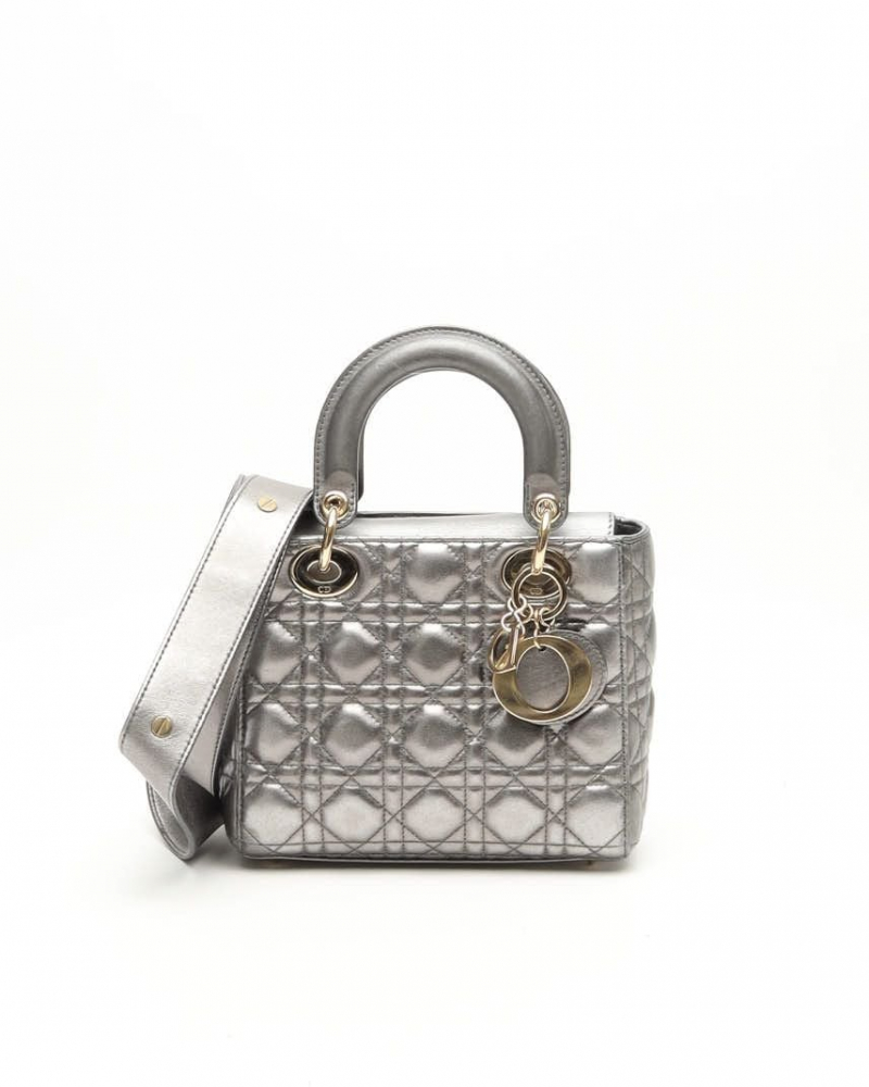Christian Dior Small Metallic Lady Dior Bag