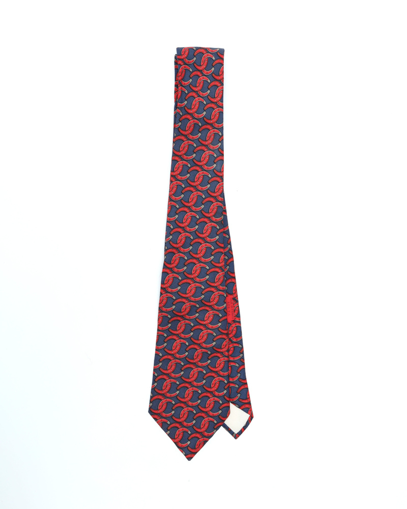 Hermès Horseshoe Silk Necktie