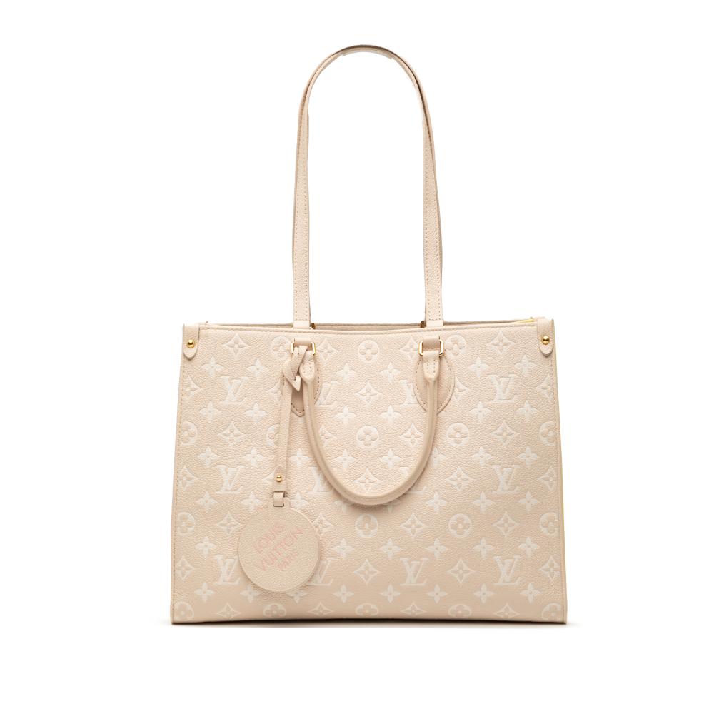 Louis Vuitton AB Louis Vuitton Brown Light Beige Monogram Empreinte Leather Spring In The City Onthego MM France