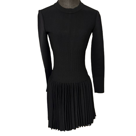 Alaïa Robe noire à manches longues