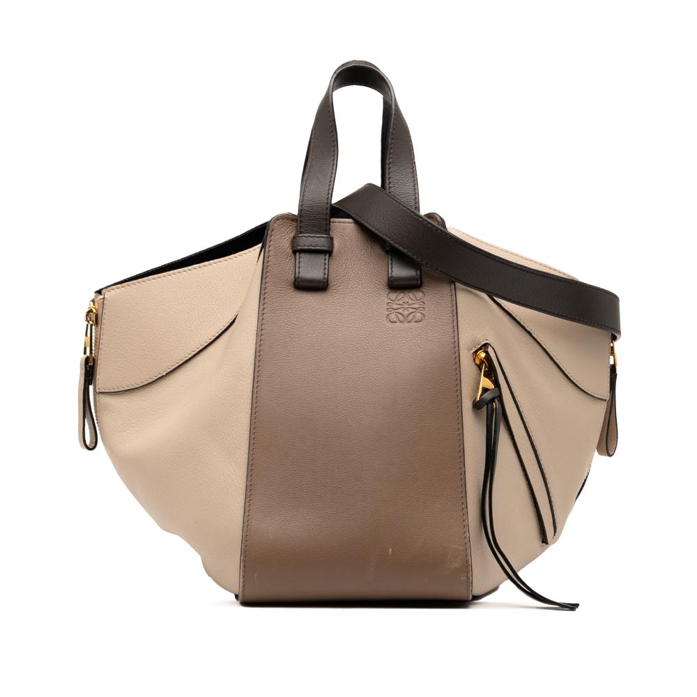 Loewe B LOEWE Brown Calf Leather Small Tricolor Soft Grained skin Hammock Bag Spain