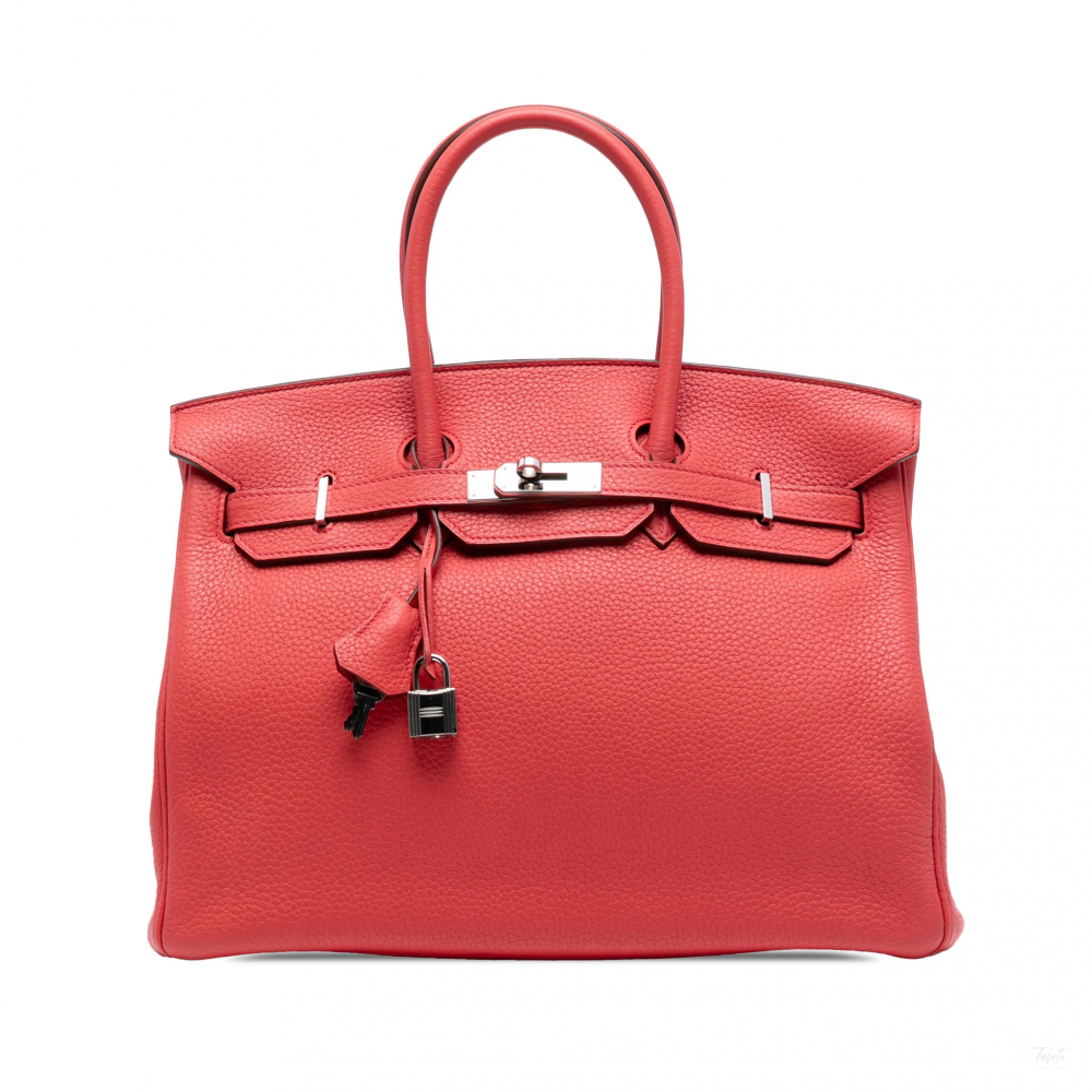 Hermès Birkin 35 Togo Leather Top-Handle Bag Rouge Casaque