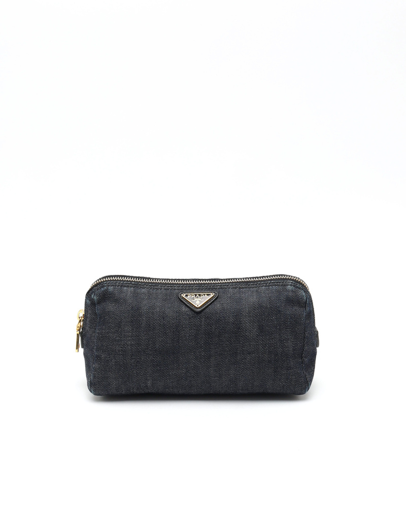 Prada Denim Toiletry Pouch