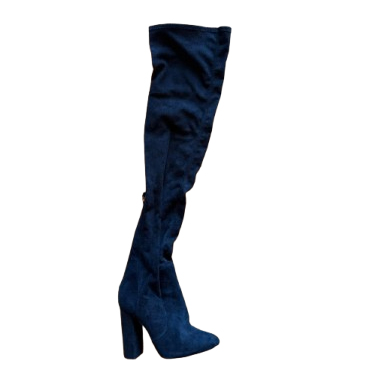 Aquazzura Schwarze Overknee-Stiefel aus Wildleder!