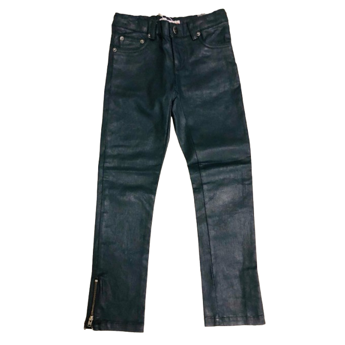 Bonpoint Schimmernde Jeans Hose mit Reißverschluss am Hosenbein