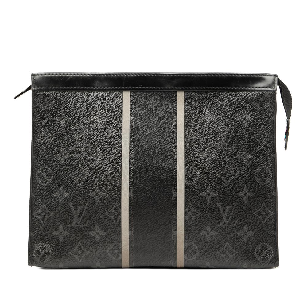 Louis Vuitton Black Monogram Canvas Fabric Fujiwara Monogram Eclipse Flash Pochette Voyage MM France