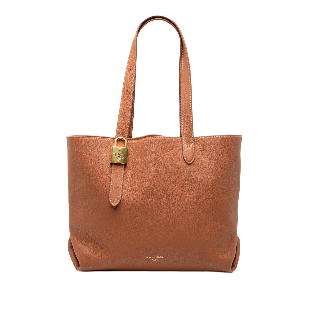 Louis Vuitton AB Louis Vuitton Brown Calf Leather Grained skin Low Key Cabas MM France