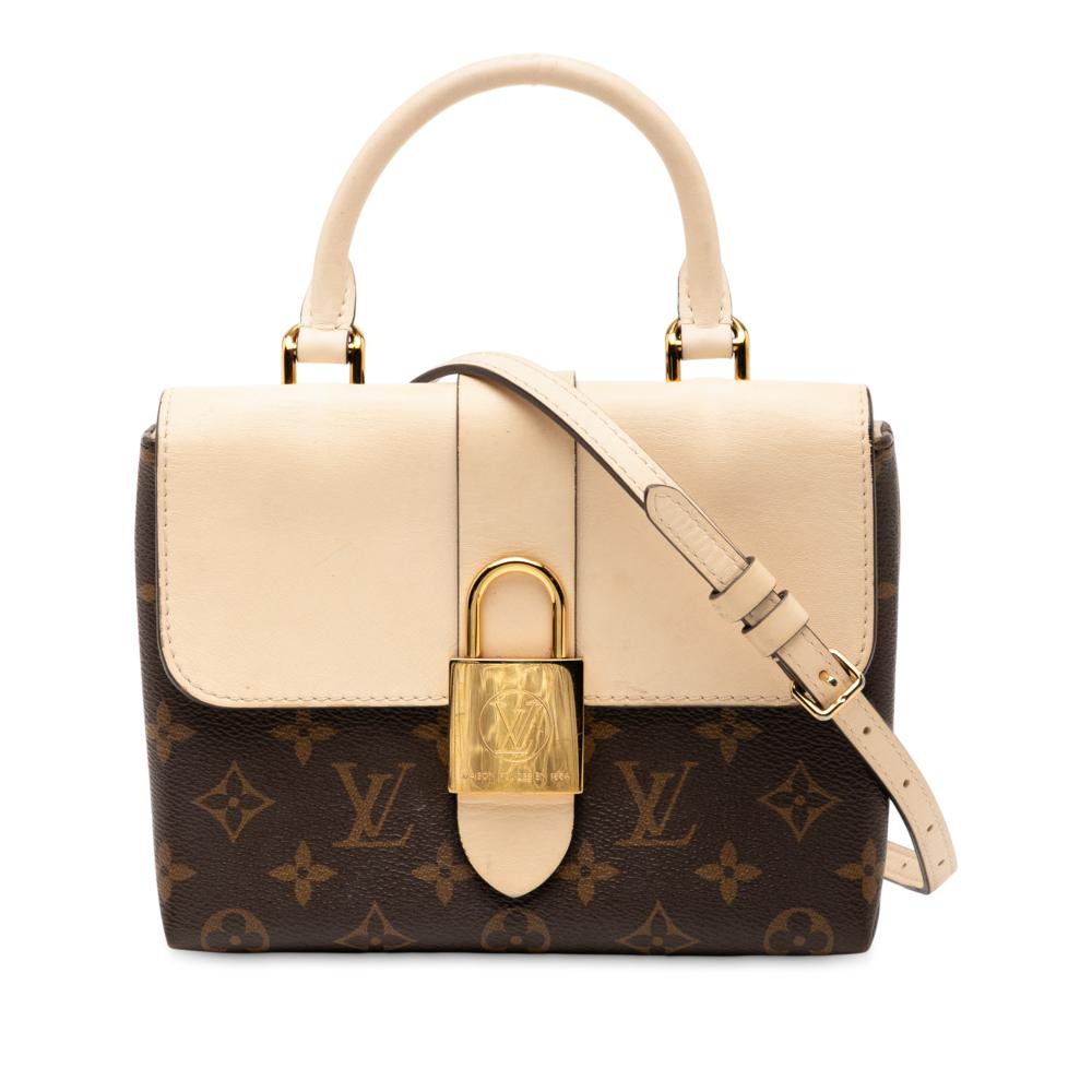 Louis Vuitton B Louis Vuitton Brown with White Monogram Canvas Fabric Monogram Locky BB France