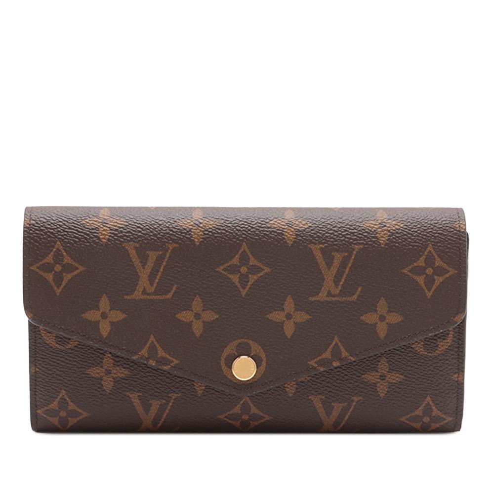 Louis Vuitton AB Louis Vuitton Brown Monogram Canvas Fabric Monogram Sarah Long Wallet France