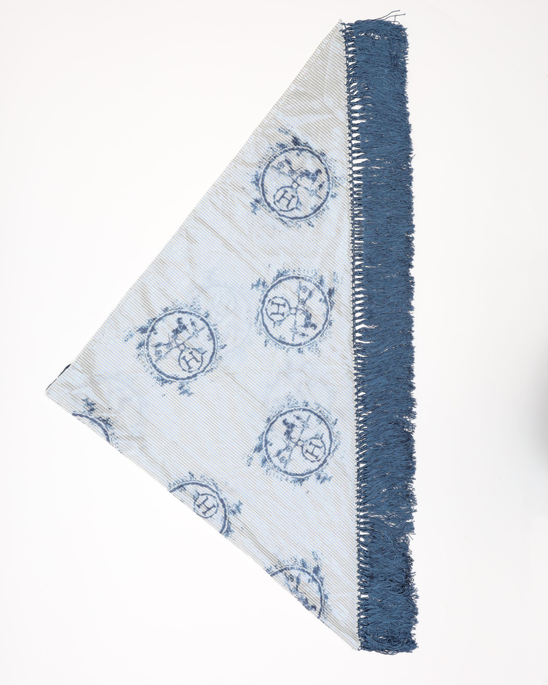 Hermès Ex Libris Fringed Pointe Nomade Scarf