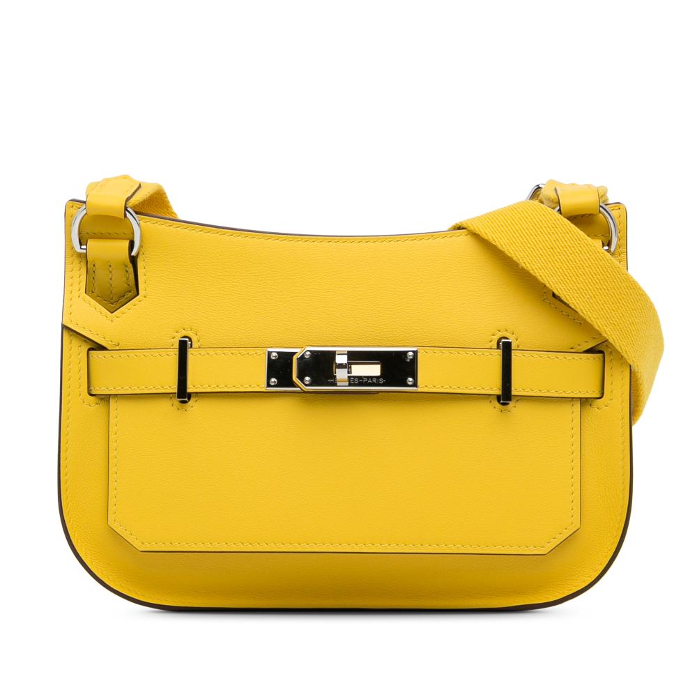 Hermès AB Hermès Yellow Calf Leather Swift Mini Jypsiere France