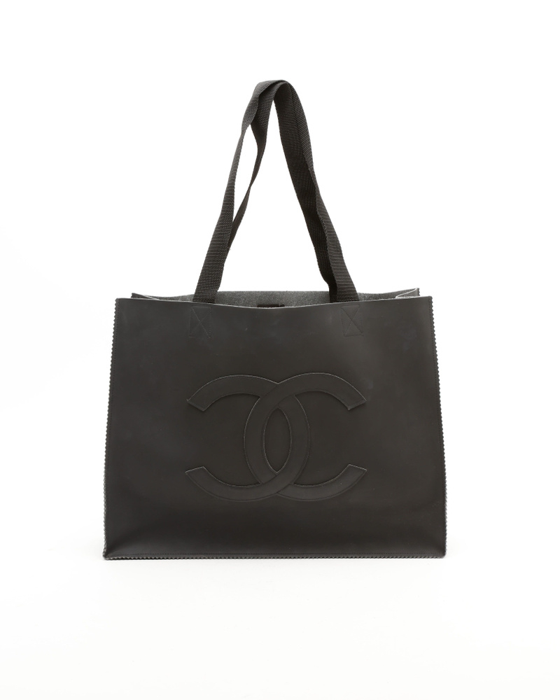 Chanel CC Rubber Tote Bag