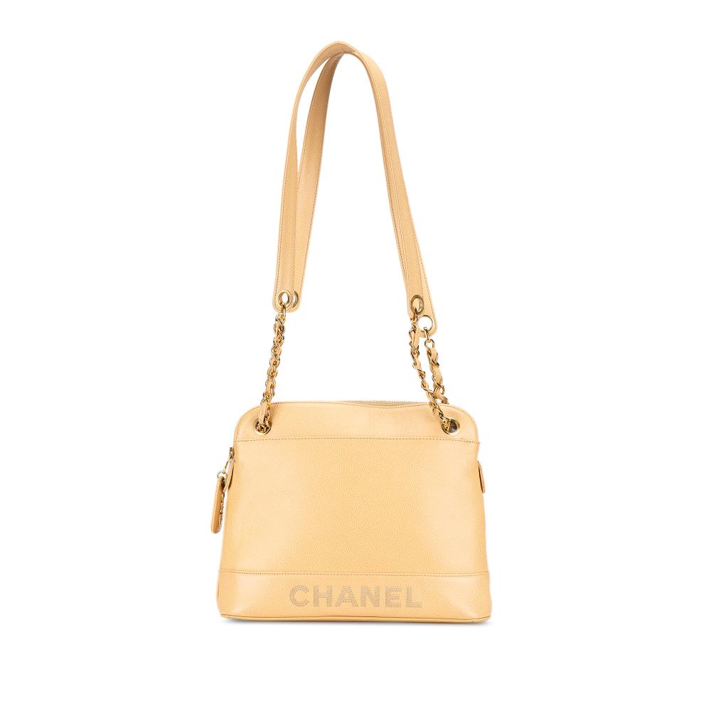 Chanel B Chanel Yellow Light Yellow Caviar Leather Leather Caviar Logo Chain Shoulder Bag Italy