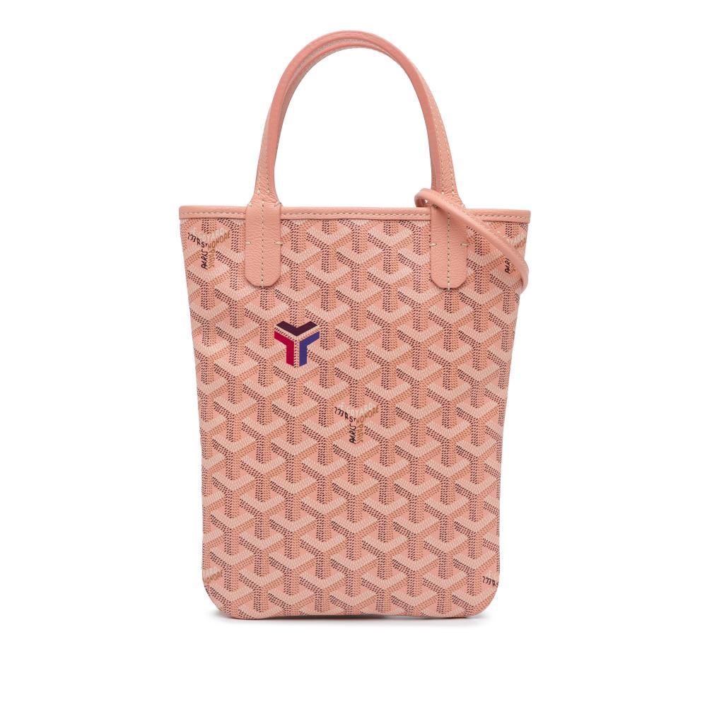 Goyard B Goyard Pink Coated Canvas Fabric Goyardine Poitiers Claire Voie France