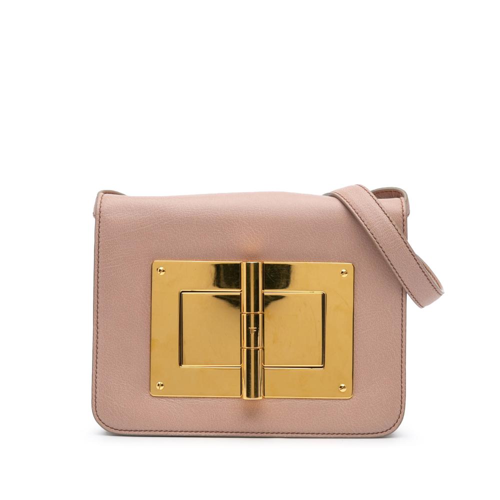 Tom Ford B Tom Ford Pink Light Pink Calf Leather Medium Natalia Crossbody Italy
