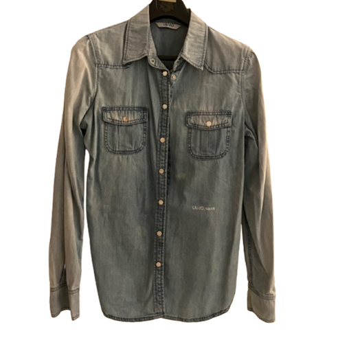 LIUJO Bluse aus Jeans und Seide