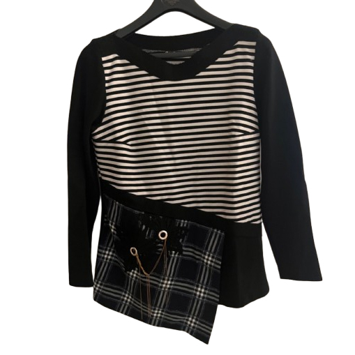 Bleu Blanc Rouge plaid-effect top