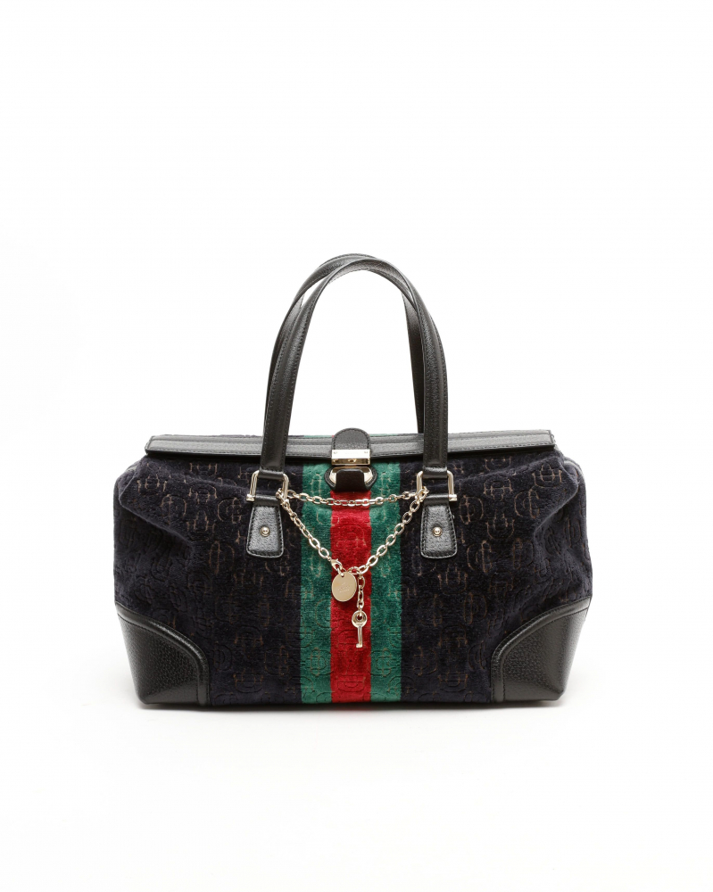 Gucci Velvet Treasure Boston Shoulder Bag