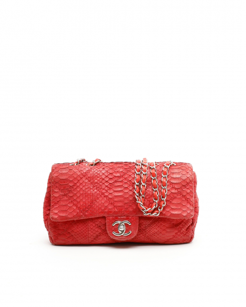 Chanel Classic Medium Python Ultimate Stitch Single Flap Bag