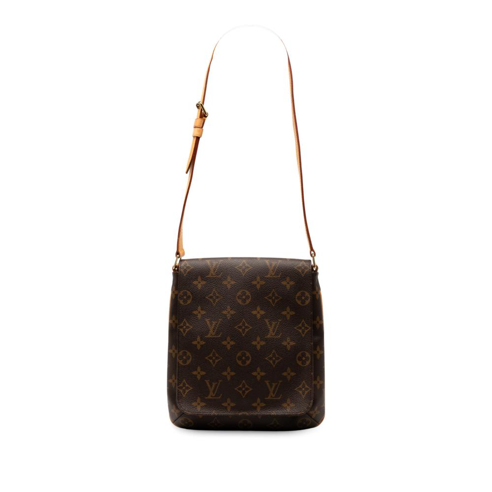 Louis Vuitton B Louis Vuitton Brown Monogram Canvas Fabric Monogram Musette Salsa Short Strap Spain